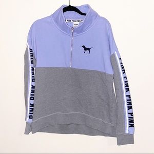 VS PINK half zip-up sweater pullover